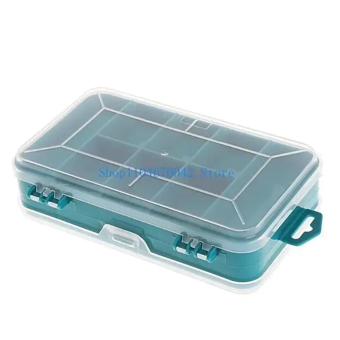 Boîte à outils transparente double face multifonctionnelle pour rangement d'outils en plastique