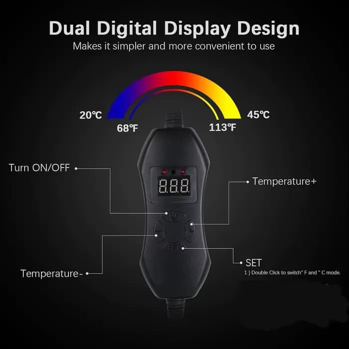 Tapis chauffant pour semis avec thermostat numérique, pour plantes d'intérieur, germination, propaga