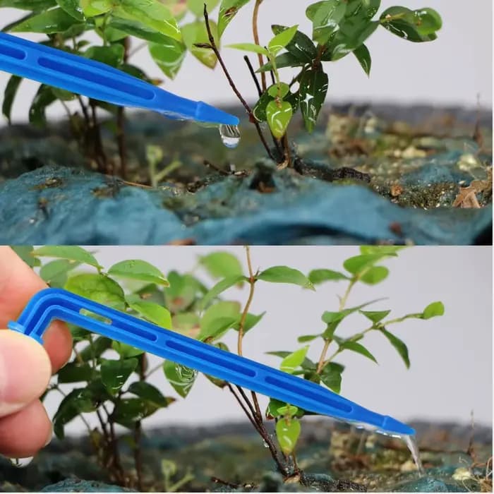 Flèche de courbure de tuyau de jardin 3/5mm, 1/8 en effet, bleu, émetteur de goutte à goutte, arrose