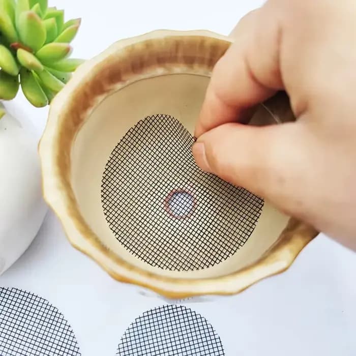 Tapis en maille pour trous de Pot, grille ronde, trou de Drainage, écran pour fond de Pot, préventio