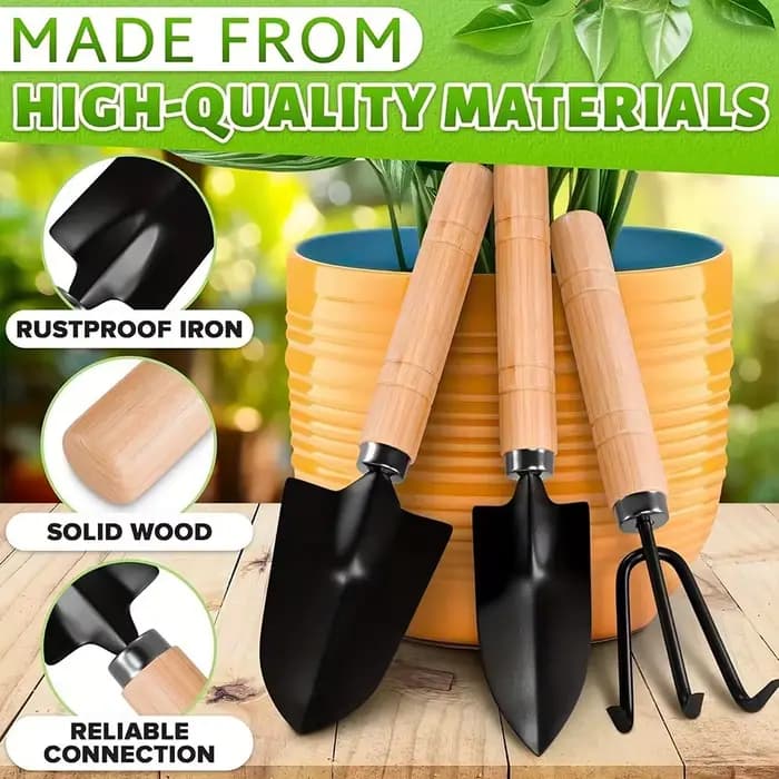 Ensemble de 3 mini-outils de jardinage : petite pelle