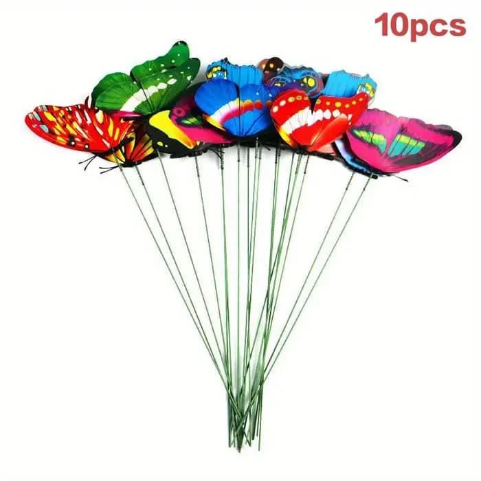 Piquets de décoration papillon artificiels 3D