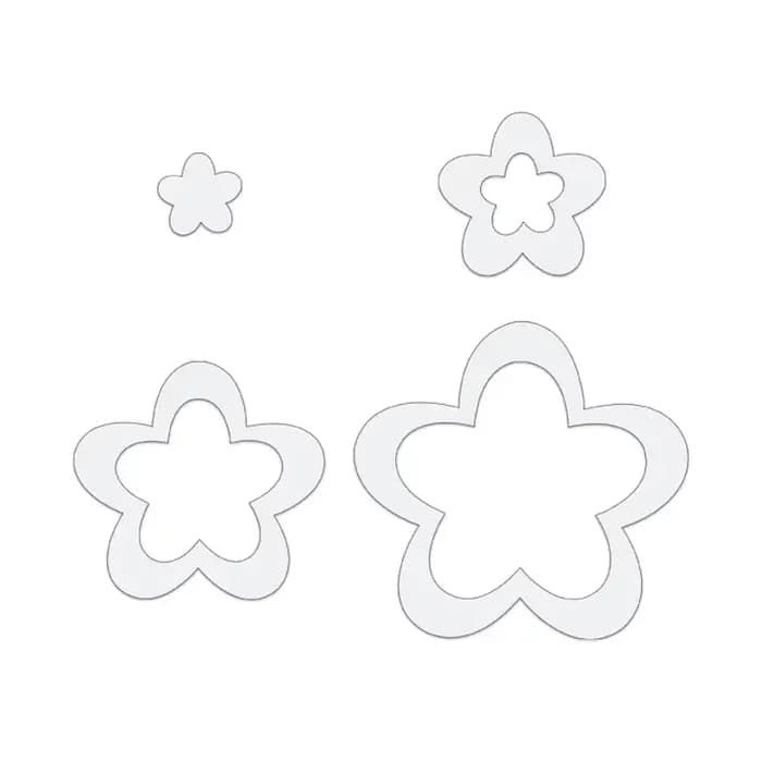 YOMDID 4 pièces de gabarits en forme de fleurs, guides de découpe de pétales, gabarits de broderie à