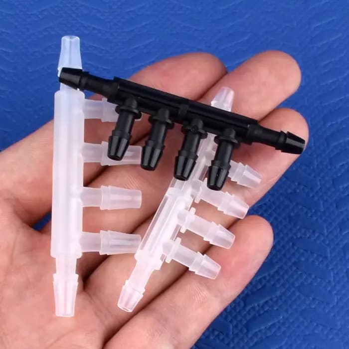 Connecteur de tuyau à 6 voies, diamètre égal, 5 ~ 200 pièces, 2.4 ~ 7.9mm, inverseur de gaz liquide,