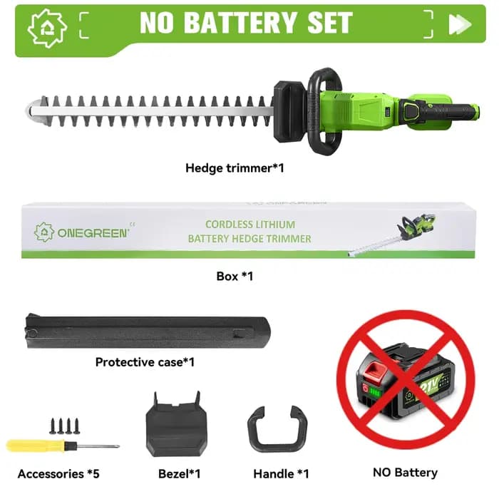 ONEGREEN 2000W taille-haie électrique sans fil 25000 tr/min multifonctionnel pelouse jardin taille outils électriques pour Makita batterie broche