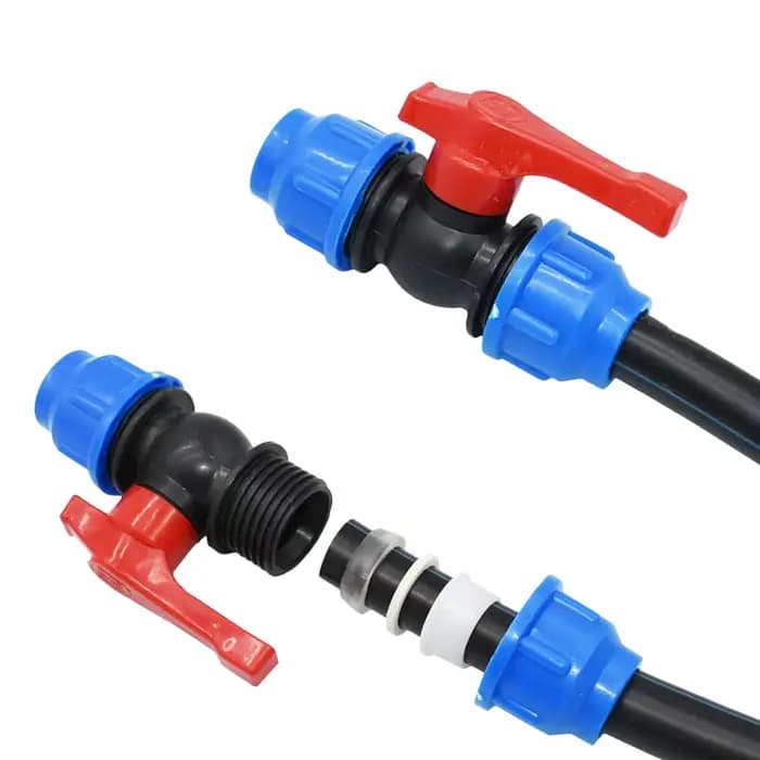 20/25/32/40/50/63mm PVC PE Tube robinet séparateur d'eau en T 1/2 3/4 1 "1.25" 1.5 "2" robinet à tou