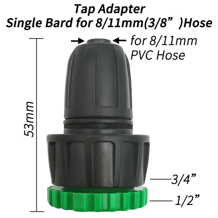 Oasis 3X adaptateur de robinet de jardin connecteurs de tuyau séparateur femelle 1/2 "3/4" à 4/7mm 8