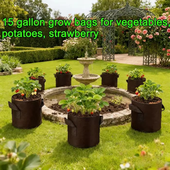 SPONDWILD 30 pièces 15 gallons tomates/pommes de terre sacs de culture épaissi Non-tissé tissu jardin serre Pot légumes