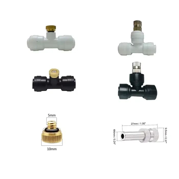 Kits de brumisation 6-18M, pompe 12V DC, système de dépoussiérage par pulvérisation, buses de brouil