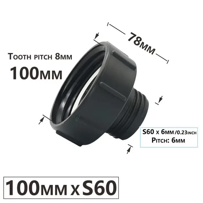 Adaptateur de réservoir IBC S60 x 1/2 "3/4' 1" 1.5 2 "63/75/80/100mm