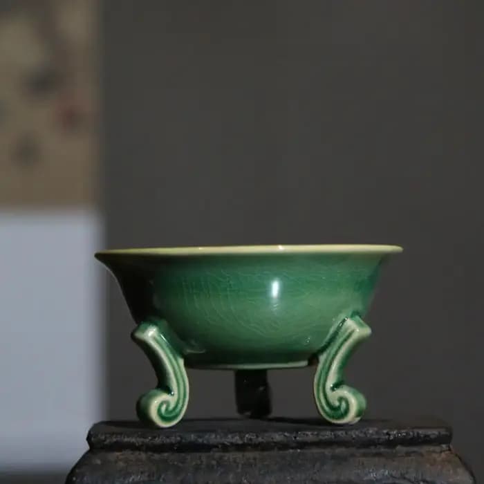 Pot de fleur de bonsaï en céramique avec trou