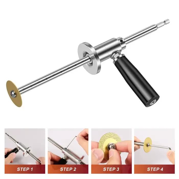 Outil de coupe de tuyaux en PVC en acier inoxydable avec 5 lames, profondeur réglable, poignée ergonomique pour une coupe intérieure lisse des plomberie