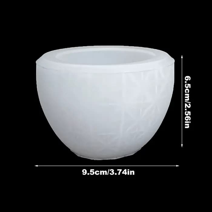 Pot de fleurs de plantes succulentes circulaires en béton, moule en Silicone, boîte de rangement fai