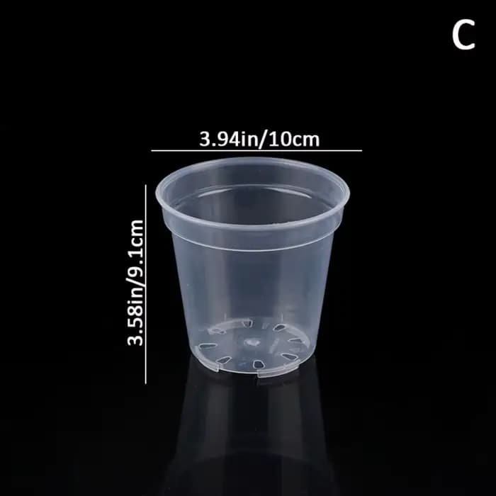 Pot de jardinière rond Transparent en plastique Durable