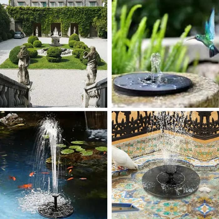 Fontaine solaire pour piscine extérieure, pompe essentielle en été, adaptée aux étangs, aux piscines