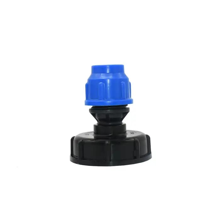 Connecteur de tube en plastique PE S60 à 20/25/32mm, coudé séparateur d'eau à 2 voies, IBC, tuyau pr