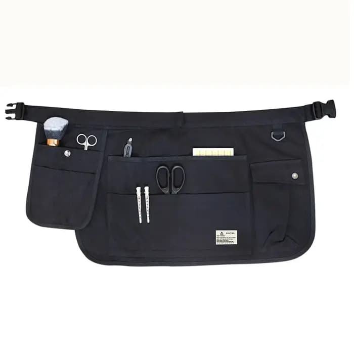 Tablier demi-taille en toile à poches multiples