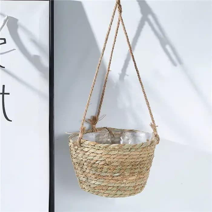 Jardinière suspendue en macramé, panier de rangement pour plantes, corde de Jute tissée, support de