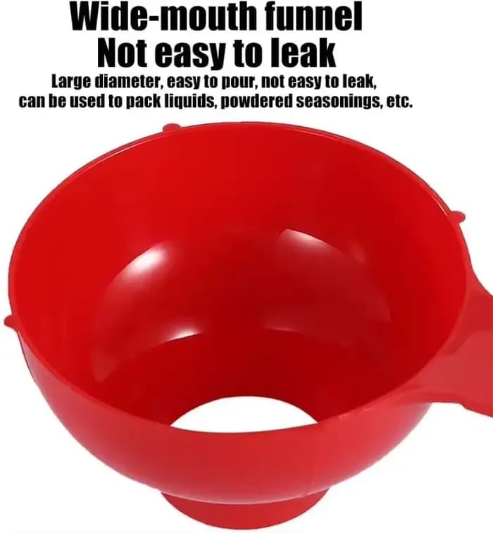 Entonnoir à large bouche pour pots de conserve de pinte, entonnoir en plastique, conception polyvalente pour un verser facile