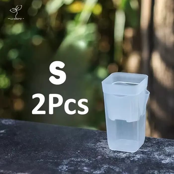15/10/2 pots auto-arrosants pour plantes d'intérieur, petits pots en plastique transparent, pour bou