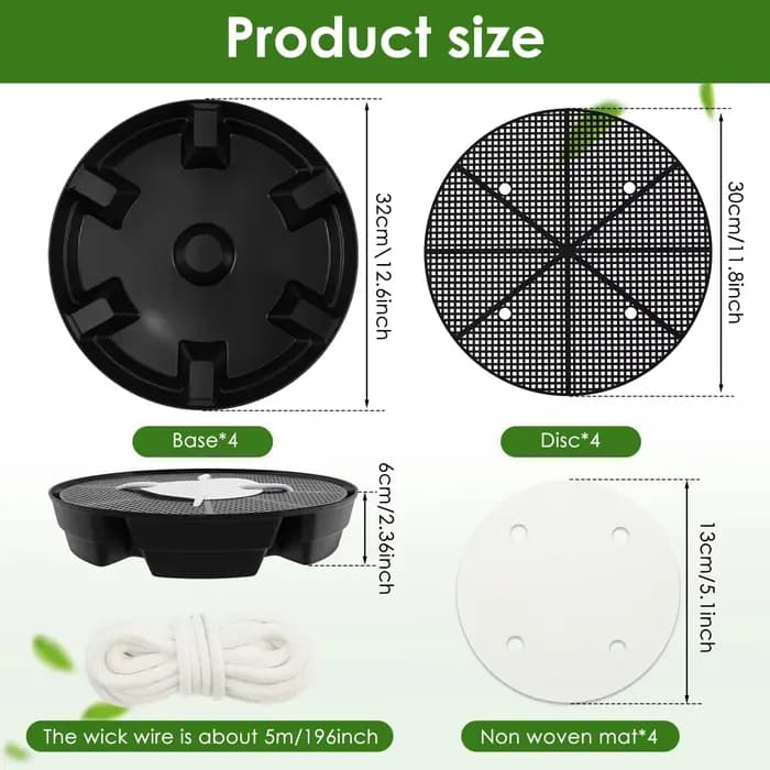 Base de Pot de fleur, capacité de 2,8 l, soucoupe pour plantes à arrosage automatique avec trous en