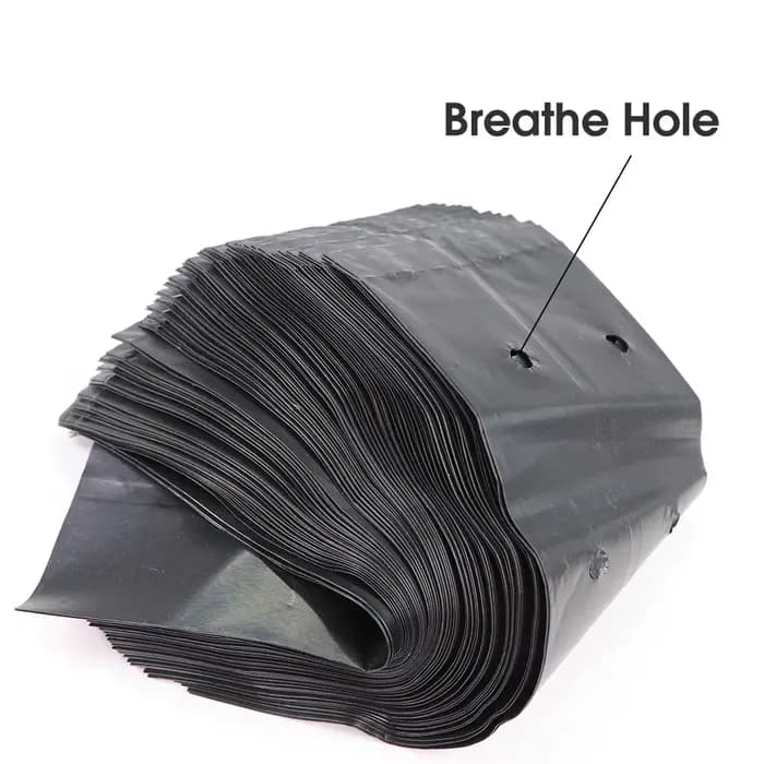 Sac de culture de plantes en PE noir, 100 pièces, épais, respirant, pour jardin, Agriculture, serre,
