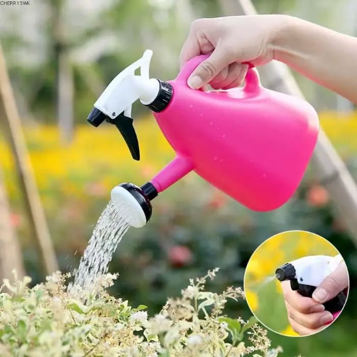 Pulvérisateur à pression 2-en-1 réglable 1L pour plantes de jardin et fleurs – Arrosoir en plastique pour pot