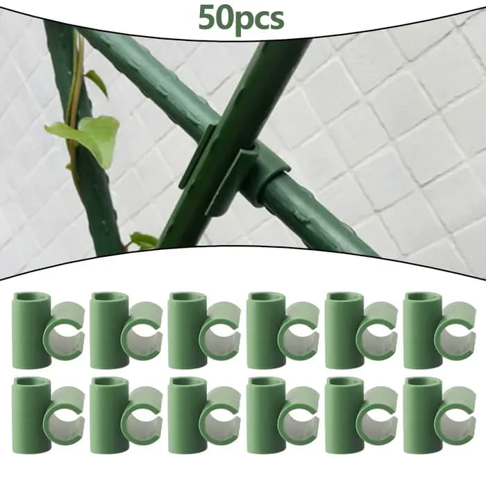 Pince de connecteur en plastique pour plantes, 50 pièces, pour cadre de jardin et légumes, pour chau