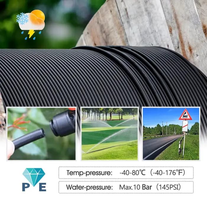 50-5m jardin 1/4 ''5/8mm 3/8" 1/2 ''PE tuyau gratuit bricolage jardinage système d'arrosage automatique poinçonnage