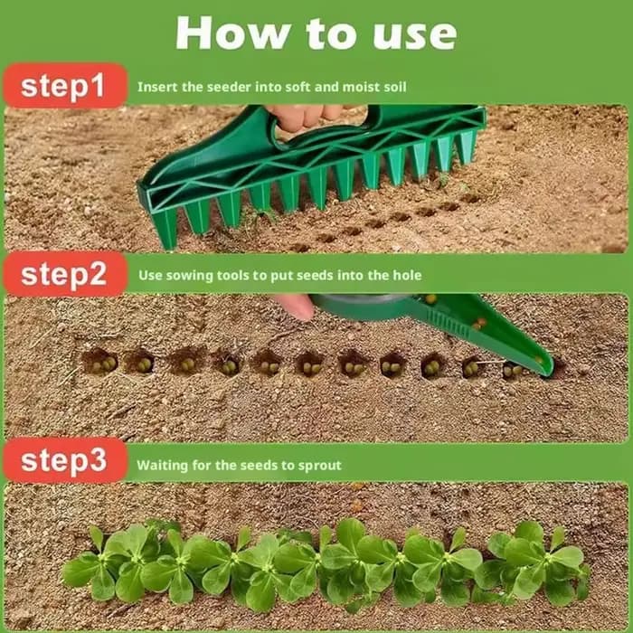 Outil de semis de jardin manuel : Épandeur de graines