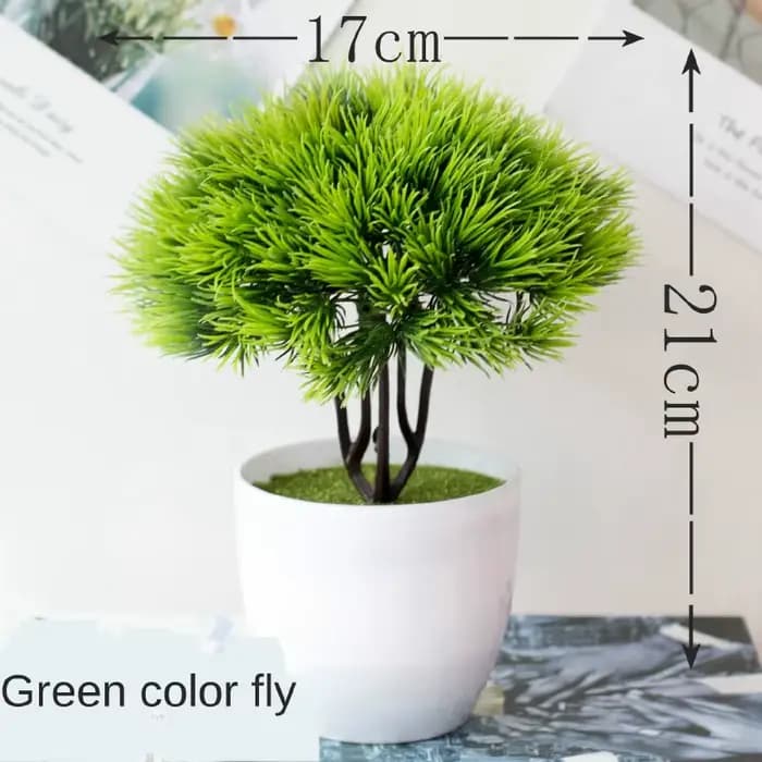 Nouvelles plantes artificielles vertes bonsaï petit arbre herbe fleur en pot bonsaï Halloween mariage fête de noël décor de bureau à domicile
