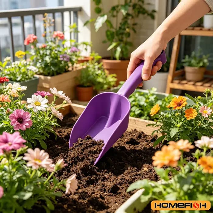 Pelle de jardin multifonctionnelle en plastique PP, outil de jardinage portable pour la plantation de fleurs à la maison, le creusement, le repotage et le compostage