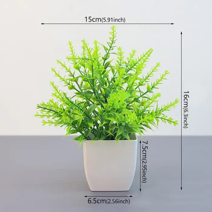 Bonsaï artificiel vert fausse plante Eucalyptus