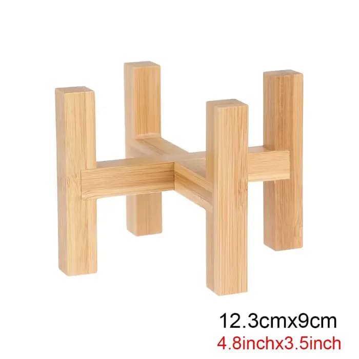 Support de pot de fleurs en bois pour intérieur et extérieur