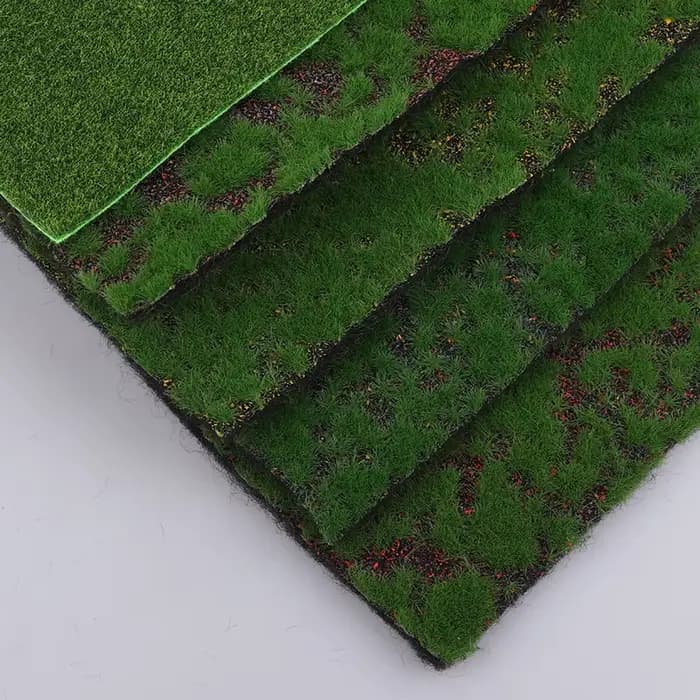 Tapis d'herbe verte, pelouses artificielles