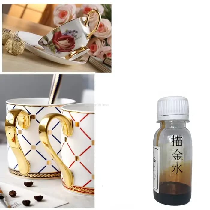 Pigments métalliques dorés céramiques 10g/flacon pour artisanat de poterie DIY
