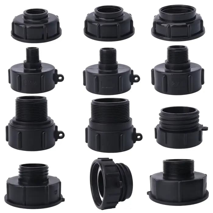 Adaptateur de réservoir IBC de 1000 litres, S60 x 1/2 "3/4' 1" 1.5 2 "S100, connecteur fileté, Joint