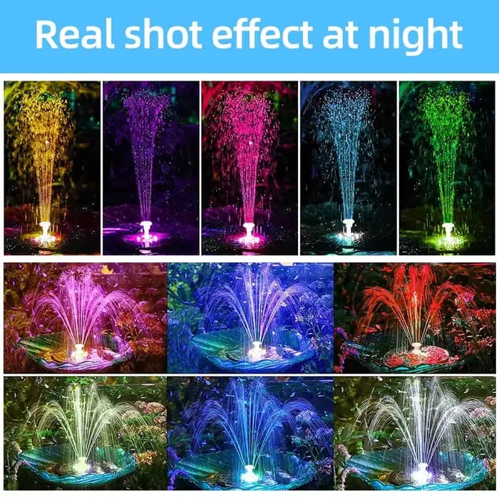 Lampes de fontaine d'eau de bain d'oiseaux solaires flottantes, cascade de jardin, panneau solaire d