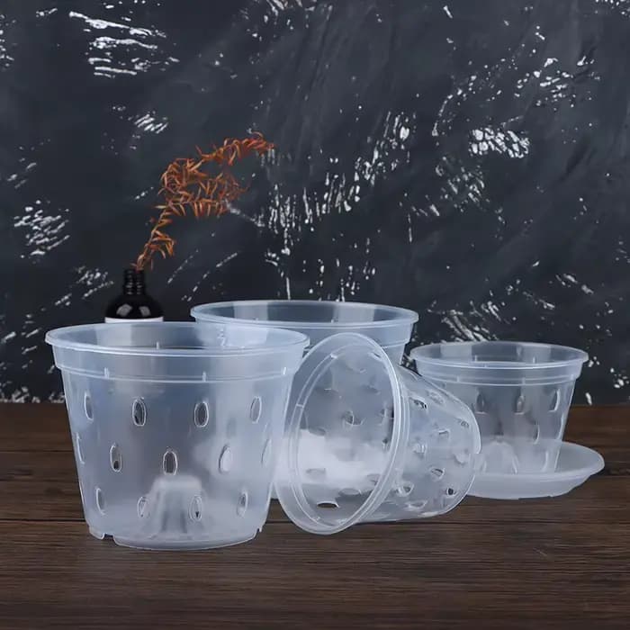 1 pièce de pot de fleurs de jardin avec trous de drainage