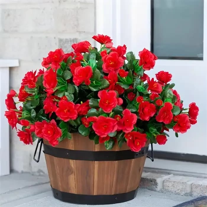 Azalea rouge artificielle d'automne en plein air, fleurs de haute qualité, buissons, décor résistant aux UV, fausses fleurs, décorations pour la maison, petites pour le jardin