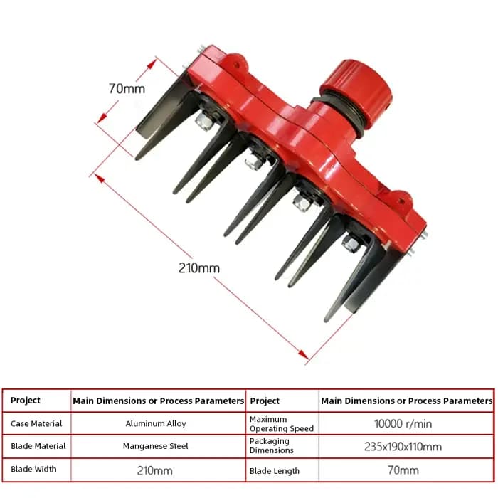 Tête de désherbage robuste pour ferme de jardinage, outil d'élimination de l'herbe, accessoire universel, roue de désherbage