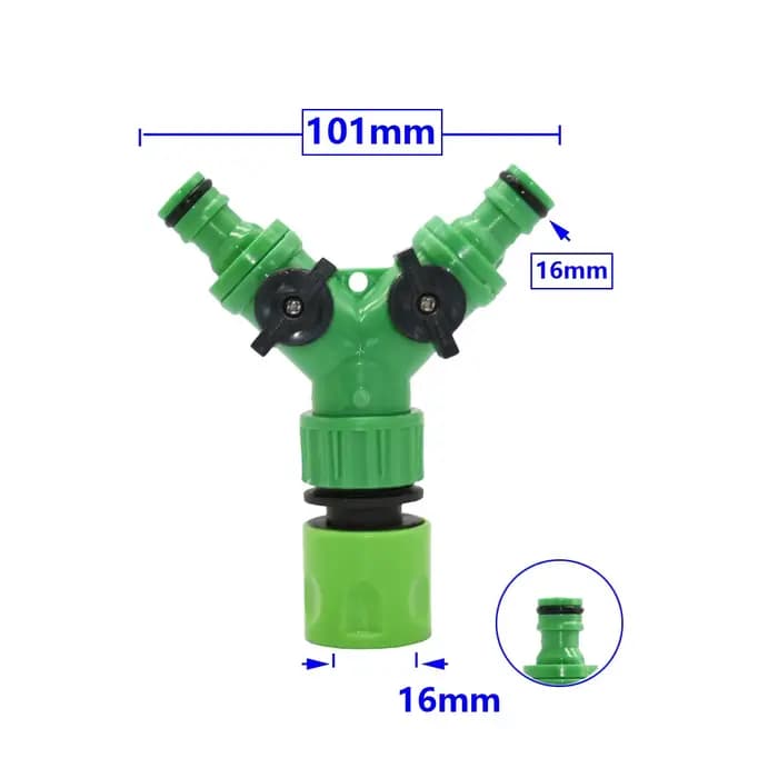 Séparateur d'eau pour tuyau de robinet à 2 voies, filetage 1/2 3/4, robinet de jardin, raccords d'ar