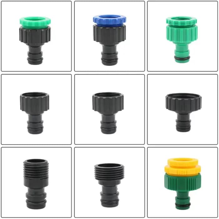 Adaptateur de connecteur de robinet d'eau en plastique, filetage mâle/femelle 1/2 3/4 1 pouce, 2 piè