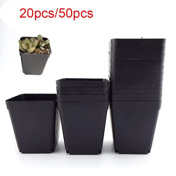 Pot de plantes en plastique 8x7x5 CM, petits Pots carrés créatifs pour plantes succulentes, décor de