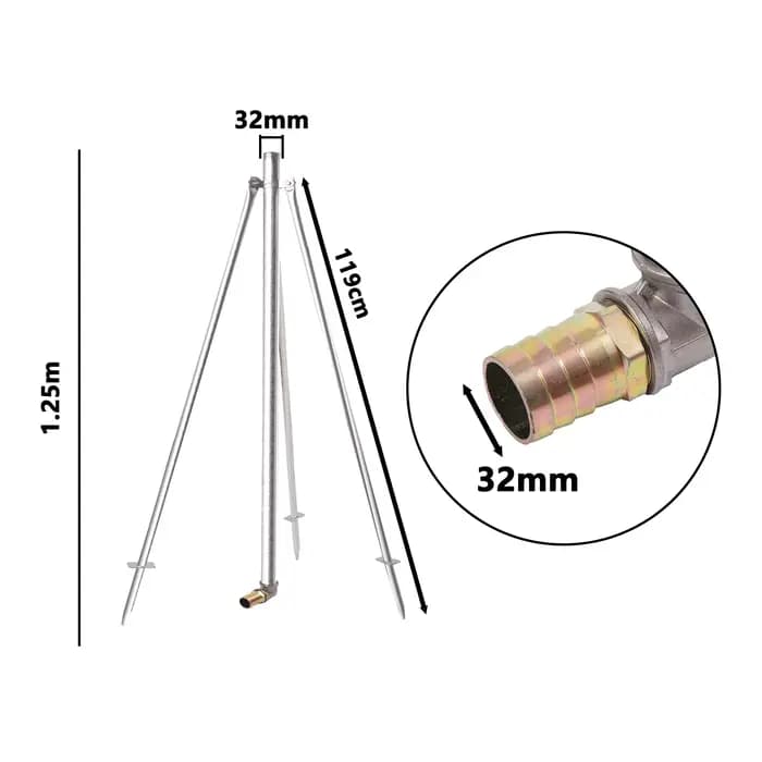 Trépied à filetage BSP de 1 pouce