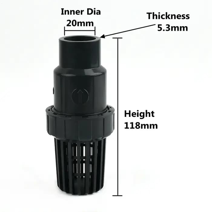 I.D 20 ~ 200mm vanne de fond UPVC avec pompe à eau de contrôle sortie d'entrée d'eau filtre