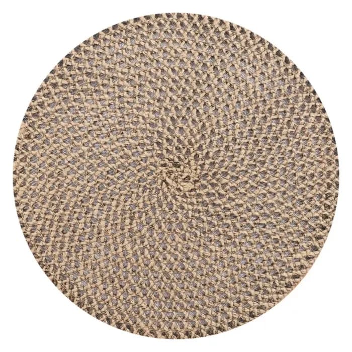 Lot de 4 dessous-de-plat ronds en jute naturelle tressée, antidérapants, résistants à l'usure et iso