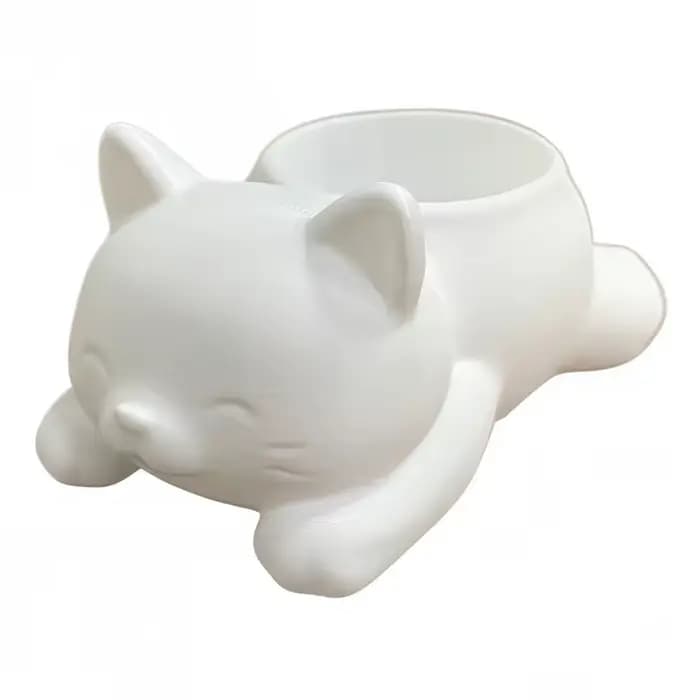 Mini pot de fleurs en céramique en forme de chat