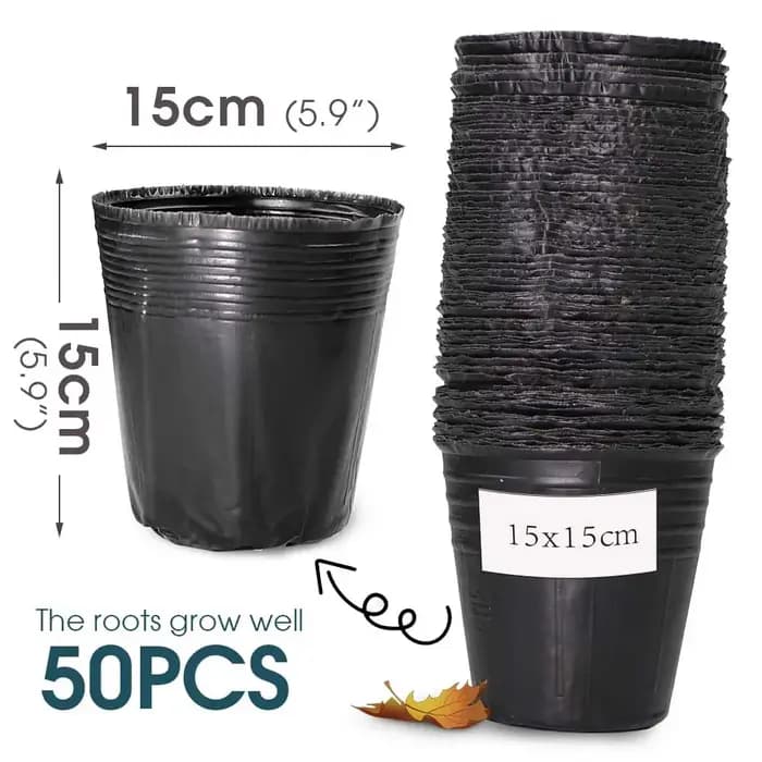 Pots de pépinière en plastique noir