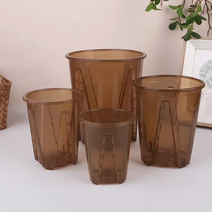 Pots de contrôle des racines d'orchidées en plastique